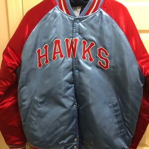 2 hats 1 trae young adidas with tshirts sets and Hawks jacket size L